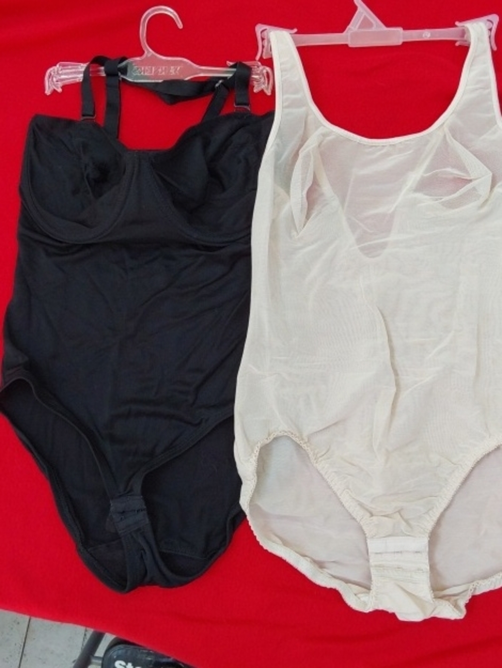 Black and Cream Shapewear Bodysuits - Women Intimates